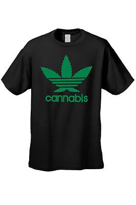 MEN'S FUNNY T-SHIRT Cannabis MARIJUANA WEED GRASS POT SMOKING TEE LEAF S-5XL